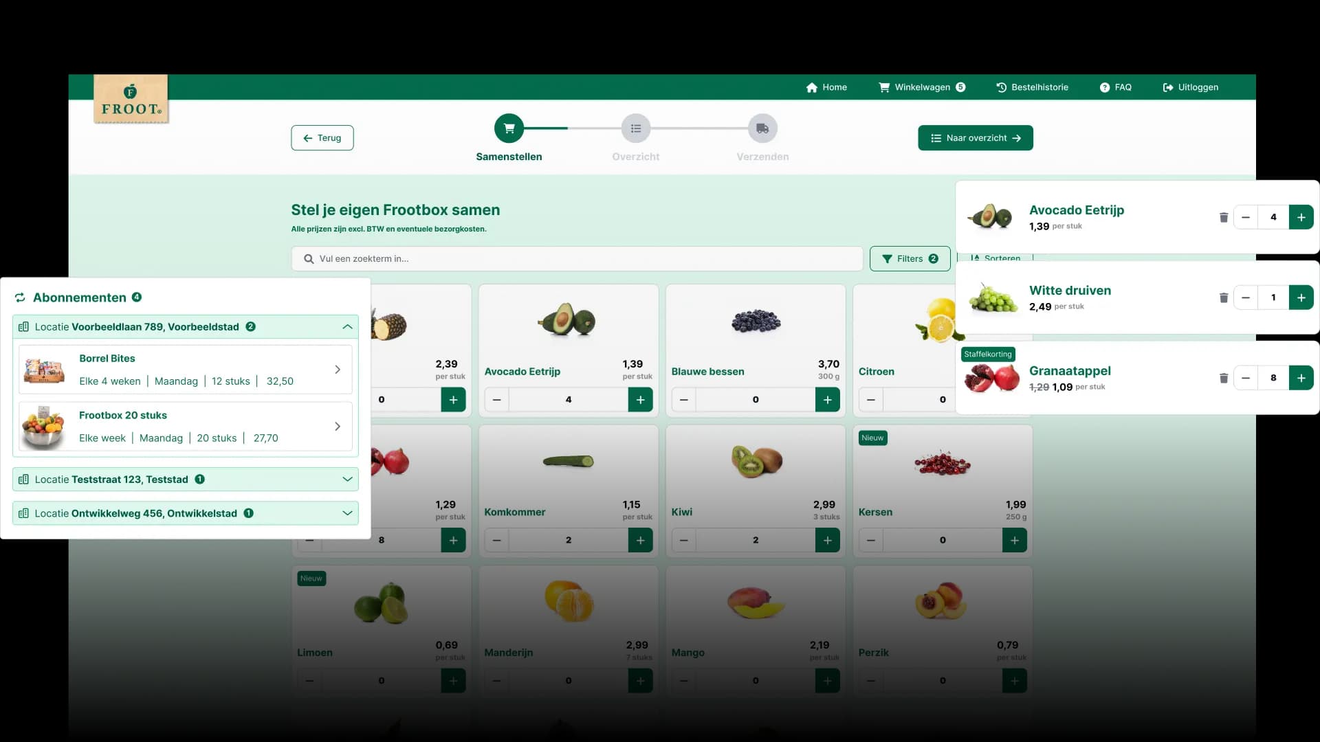 Preview of the Froot B2B customer dashboard